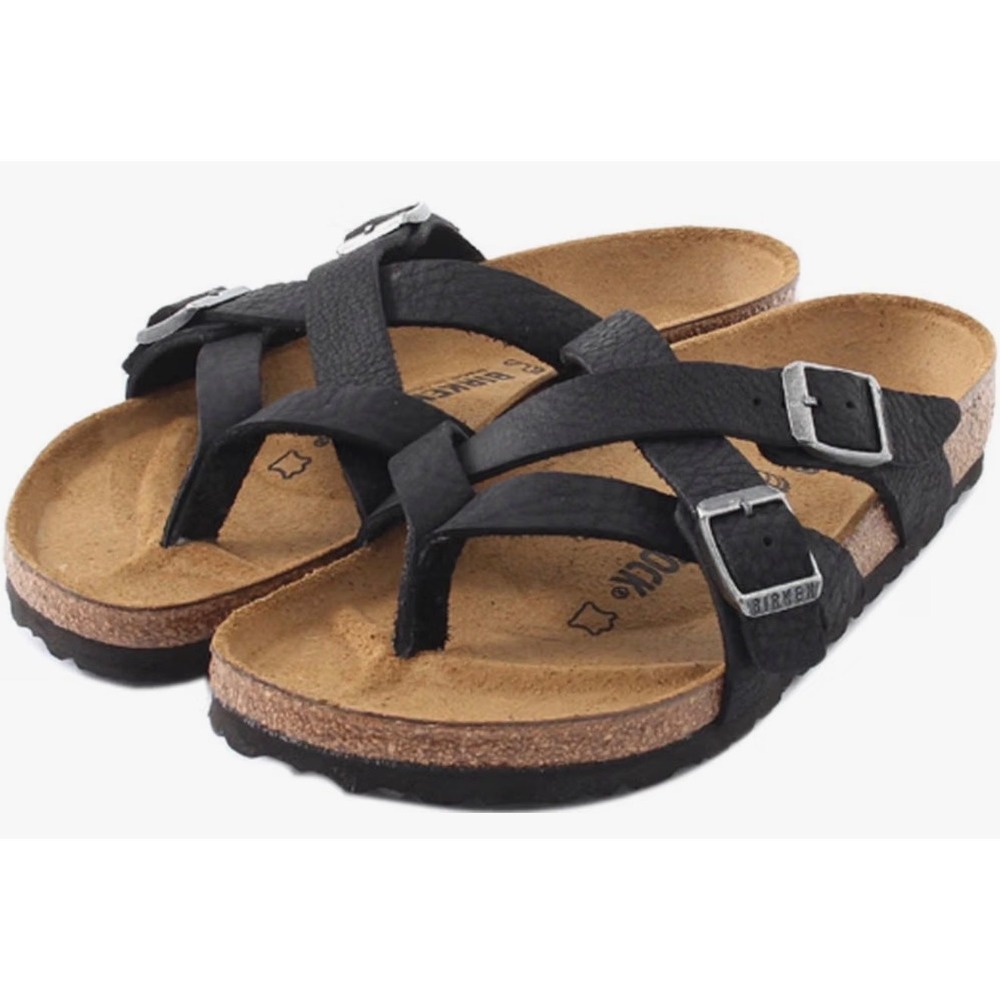 Birkenstock Temara Oiled Leather Strappy Sandals Women Size 41/US 10-10.5 Black